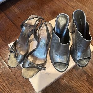 Women’s size 36.5/6.5 Elie Tahari slide sandals and ferragamo sandals